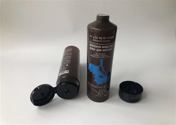 200ml Dia50 Protein Masque Brown Color Bottle Tube Packaging Silk Print Arc Shaped