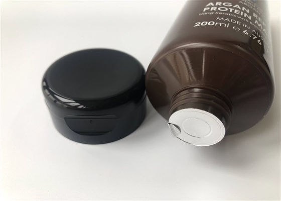 200ml Dia50 Protein Masque Brown Color Bottle Tube Packaging Silk Print Arc Shaped
