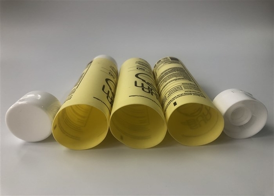 Face Spf 50 Plastic Cream Tubes 88ml Yellow Soft Touch 5 Layer Matt With Flip Top Cap