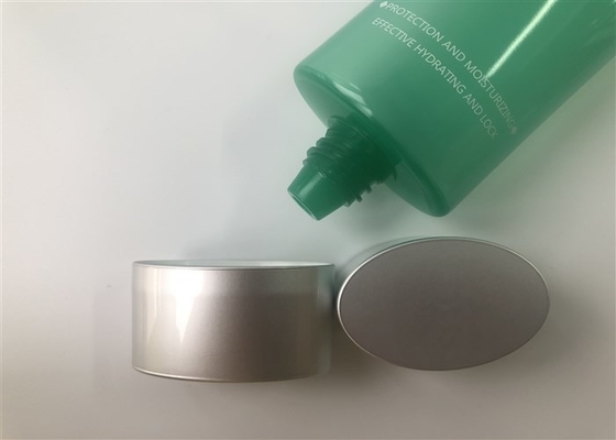 Transparant Color Oval Plastic Cream Tubes Double Layer Screw On Electroplate Cap