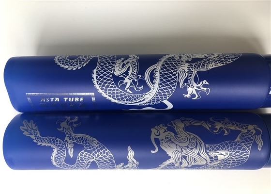Diameter 50mm tinted silk screen dragon blue hose hot stamping silver ASTA series with frosted flip