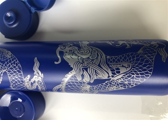 Diameter 50mm tinted silk screen dragon blue hose hot stamping silver ASTA series with frosted flip