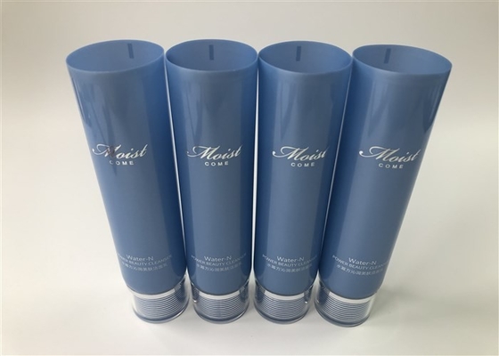 Metalic blue shiny pearl Plastic cream 5 layer MDPE tube 100ml blue inner Acrylic cap