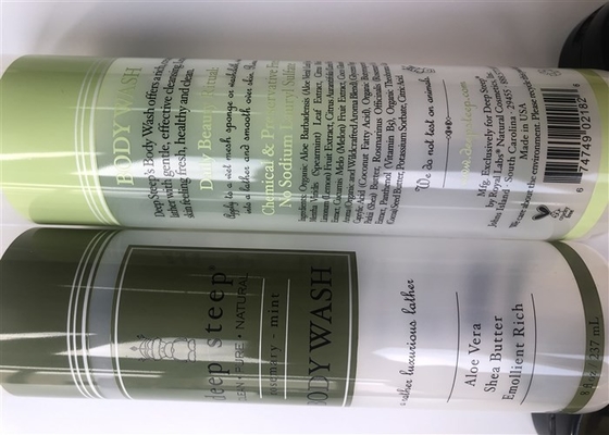 Transparant clear 250mlPlastic Cosmetic body lotion Tube 200 with black flip top cap 8oz 237ml
