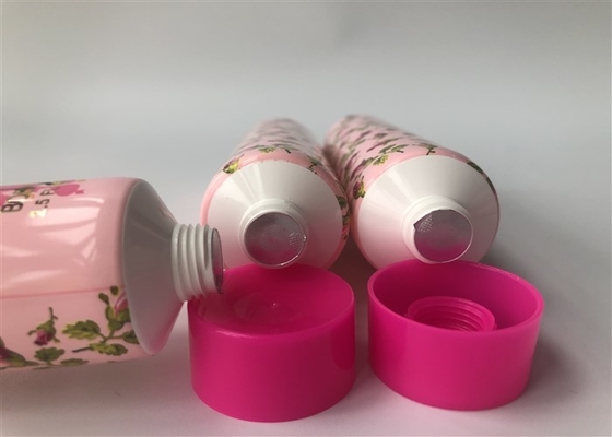 75ml Hand Cream Tube Packaging 5 Layer Tail Open Flower Offset Printing