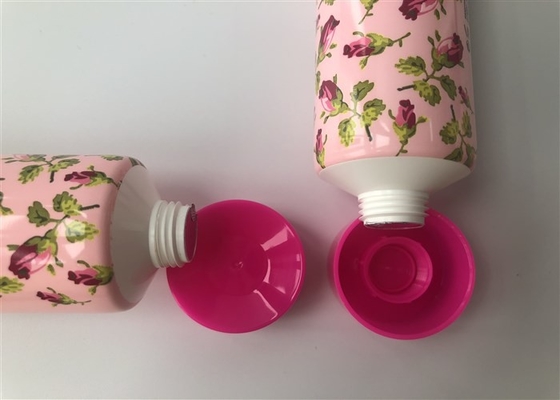 75ml Hand Cream Tube Packaging 5 Layer Tail Open Flower Offset Printing