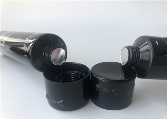 Black Tube Packaging Glossy MDPE 2 Color Silk Screen Printing 45ml ISO9001 Certification