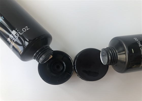 Black Tube Packaging Glossy MDPE 2 Color Silk Screen Printing 45ml ISO9001 Certification