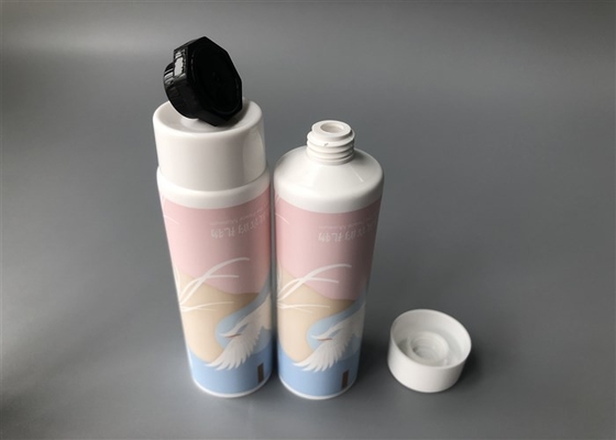 Matt Coating Empty Cosmetic Packaging / Octagonal Screw Cap White Cosmetic Tube