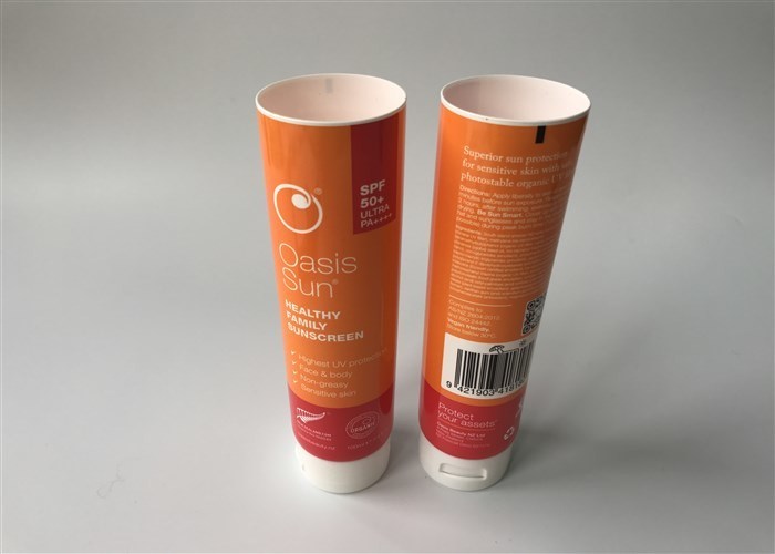 Oasis Sun Cosmetic Tube Packaging Diameter 40mm Milk White 100ml Glossy Full Version