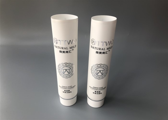 Diameter 35mm Plastic Tube Packing 100ml White Pearl Hot Silver Foil Screw Silver Ring Cap